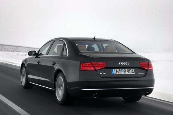 2013 Audi A8 L Hybrid Rear Side View (2)